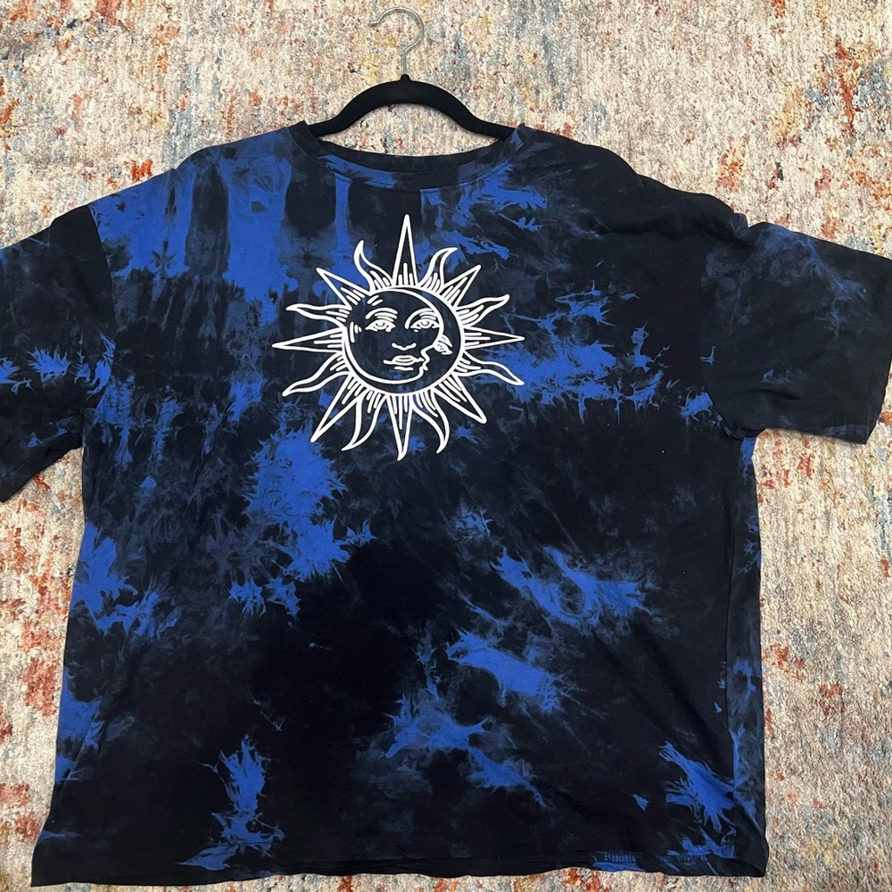 Blue & Black TIE DYE Sun Tee